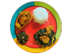 Plain Rice With Pui Shak,Chingri & Mix Fish